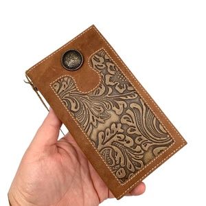 Myra Bag Men's Burlywood Embossed Wallet